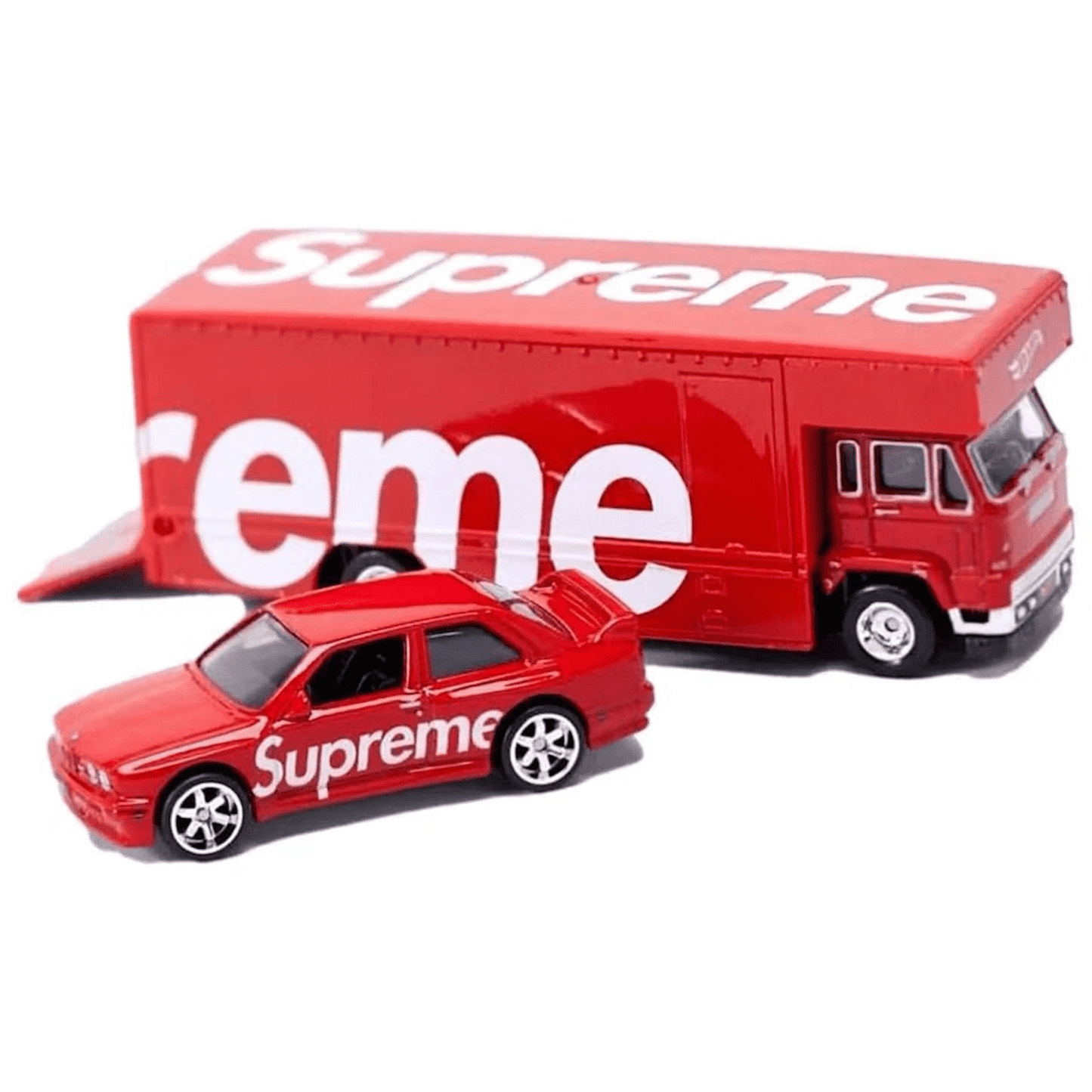 Hot Wheels Premium Car Culture Team Transport Supreme Fleet Flyer + 1992 M3