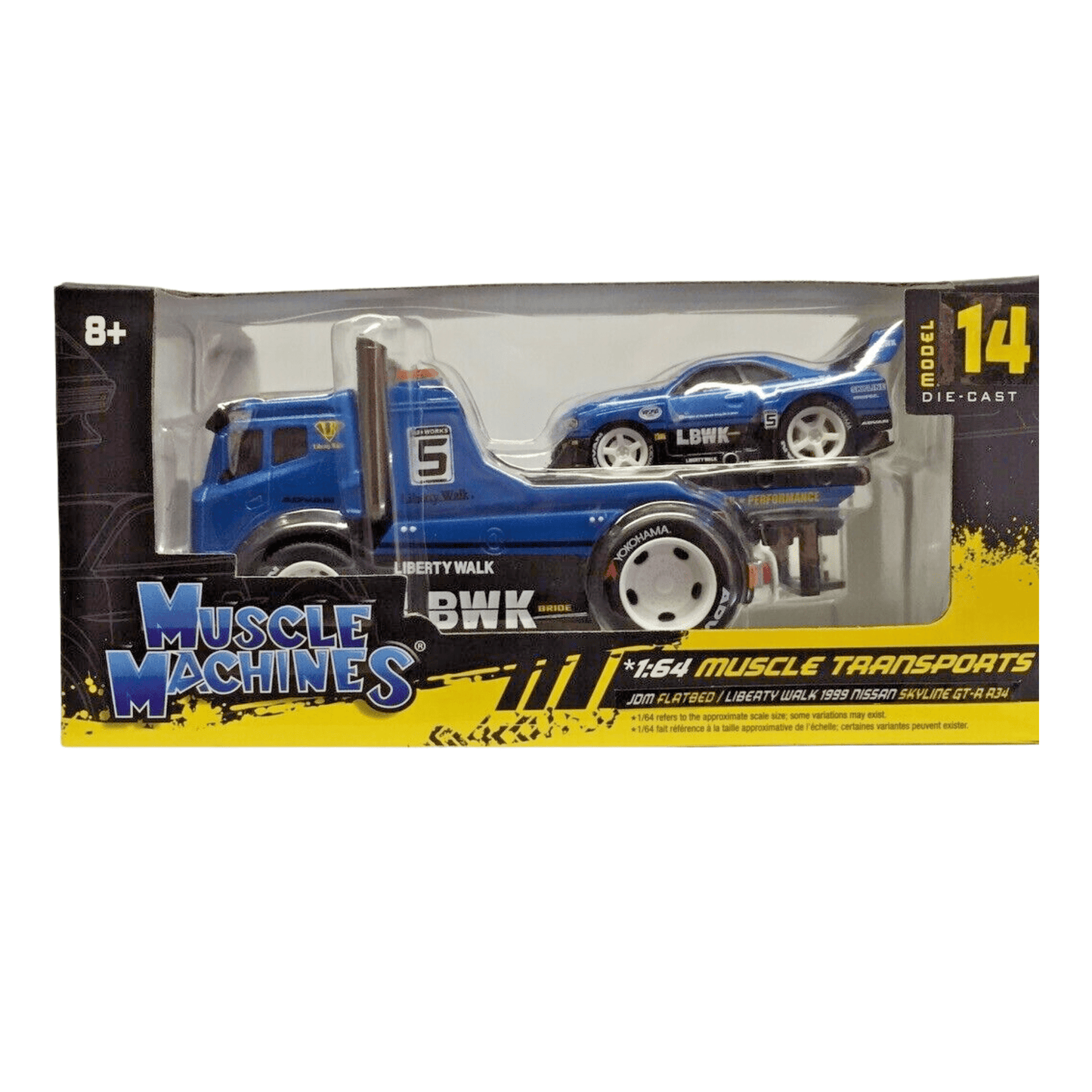 Maisto Muscle 1999 Nissan Skyline LBWK & JDM Flatbed