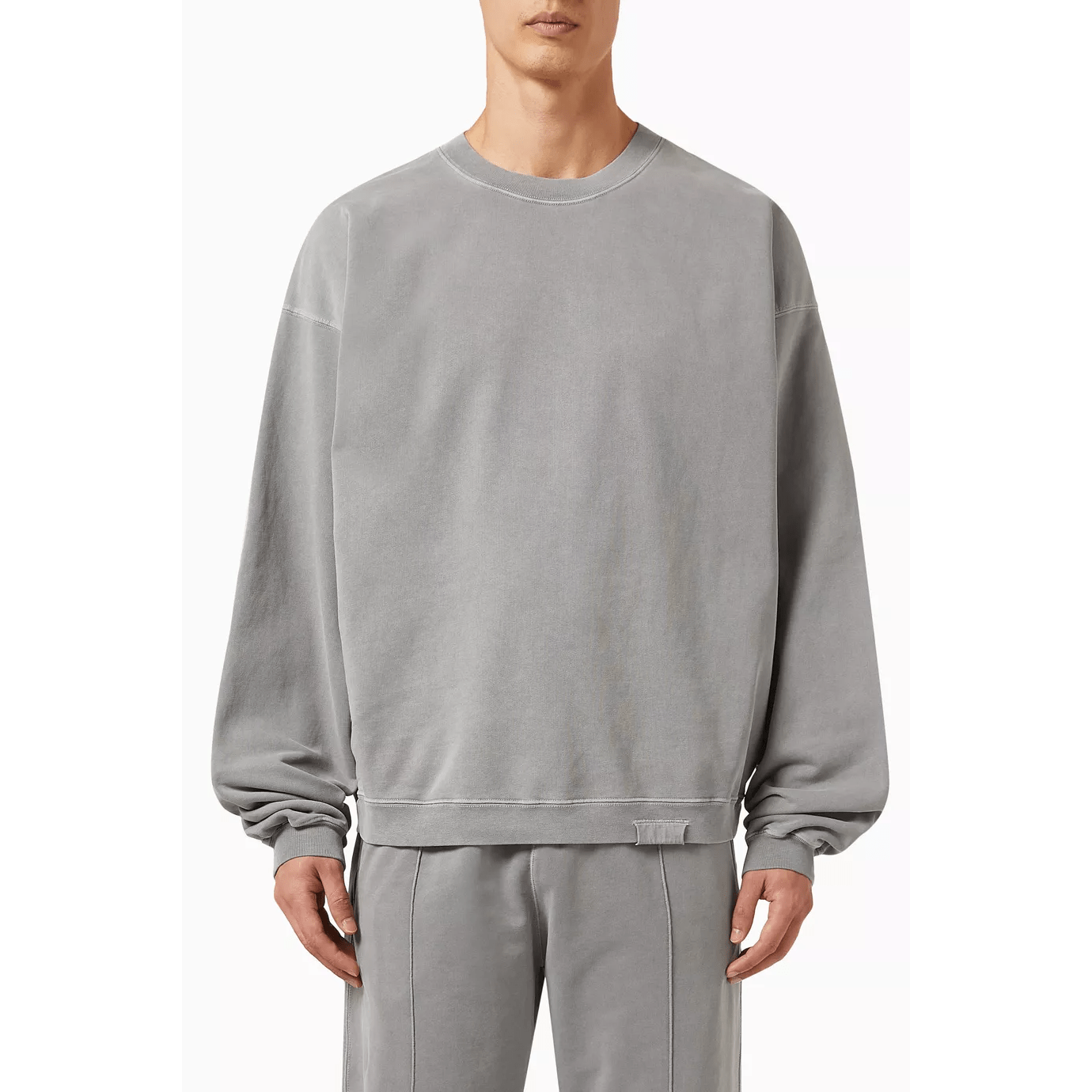 grey sweatshirt from Represent. plain grey, made of pure cotton