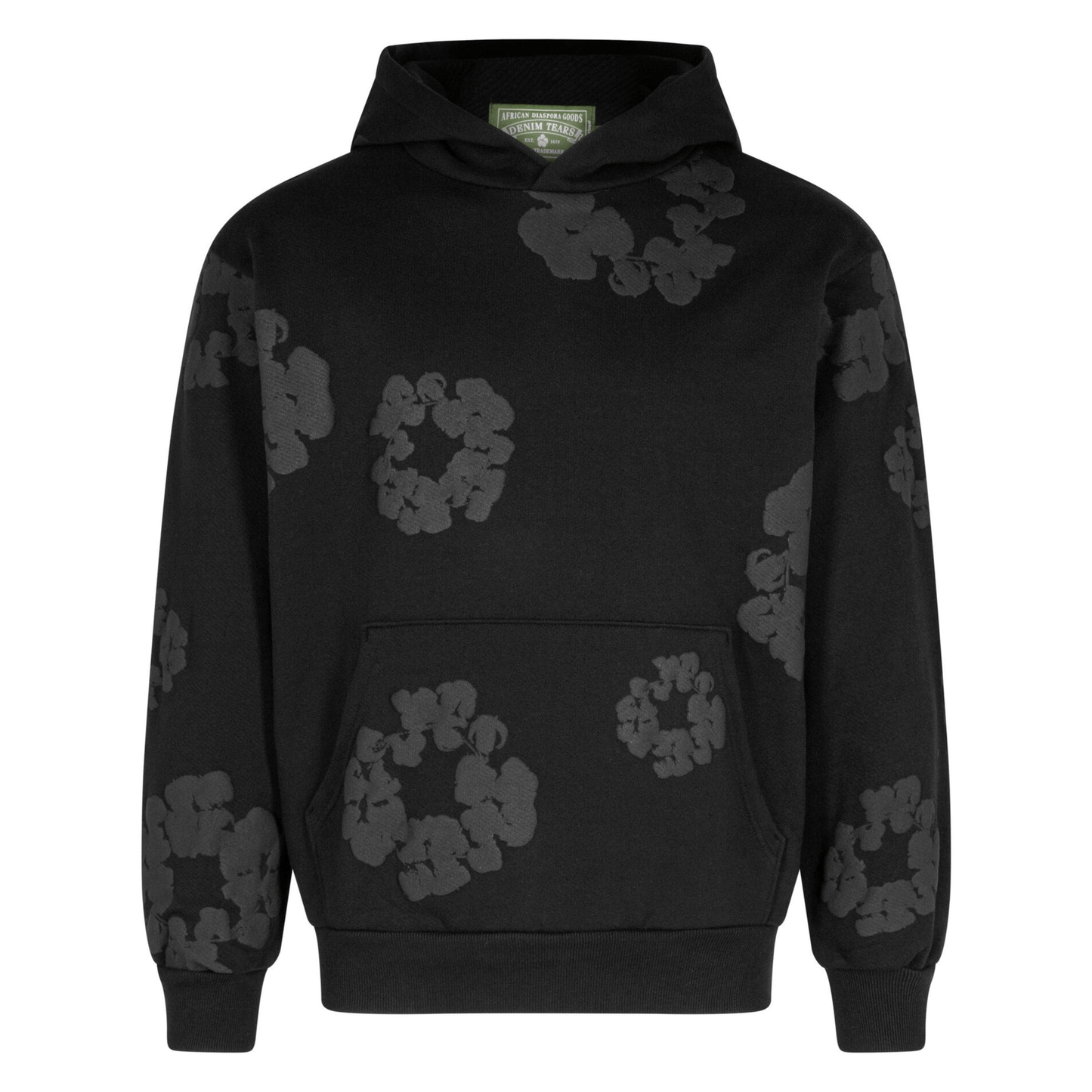 Denim Tears Cotton Wreath-Print Hoodie