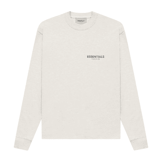 Fear of God Essentials Long-Sleeve Tee 'Light Heather Oatmeal'
