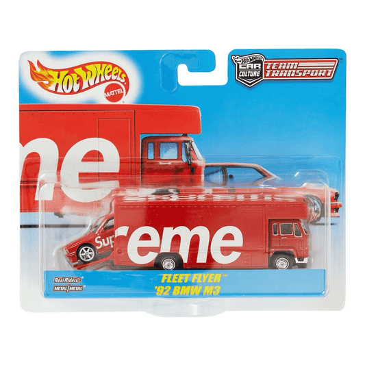 Hot Wheels Premium Car Culture Team Transport Supreme Fleet Flyer + 1992 M3